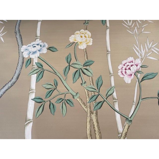 If you love the look of De Gournay wallpaper but not the price, this is for you. Graceful hand‑painted chinoiserie mural...