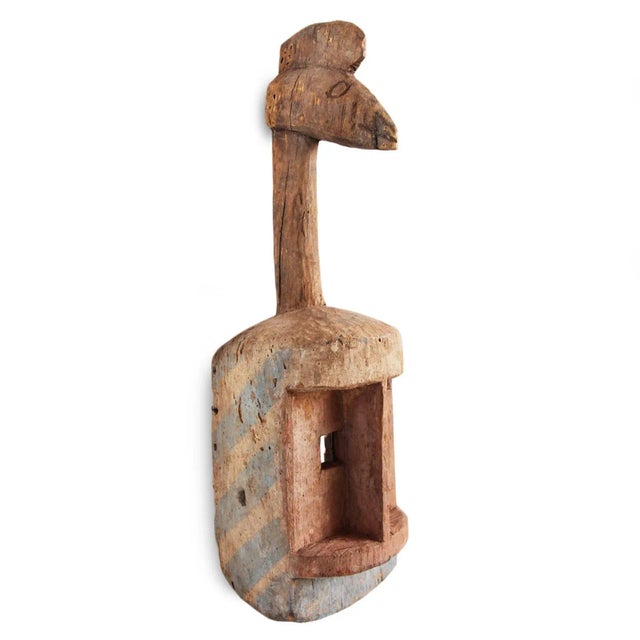 Tribal Vintage Dogon Tribal African Bird Mask Wall Object For Sale - Image 3 of 6