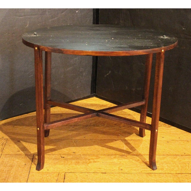 Wood Circa 1880s English Oval Gallery Tray on Custom Coffee Table Height Stand For Sale - Image 7 of 9