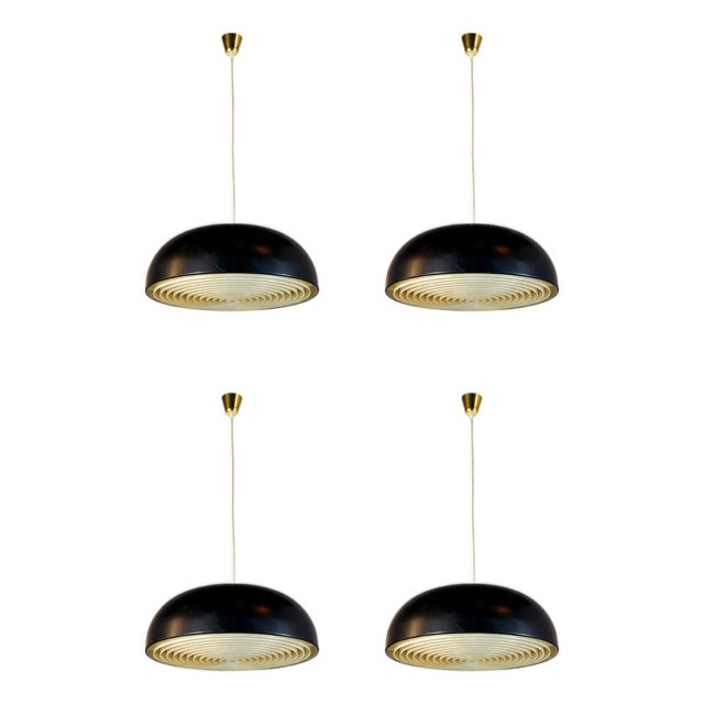 Vintage Scandinavian Pendant Lights, 1980s, Set of 4 For Sale