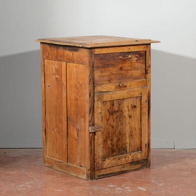 Antique fir wood ice chest from the early 1900s with door and drawer measurements 59 x 54 x h 83 category bedside table...
