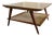 Imperial Furniture Mid-Century Modern Walnut Coffee Table With Woven Cane Shelf For Sale