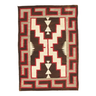 A rare and striking Navajo Rug early 20th-century Navajo weaving, Crystal-style For Sale