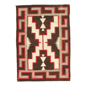 A rare and striking Navajo Rug early 20th-century Navajo weaving, Crystal-style