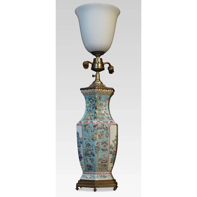 Pink Chinese Pink Family Vase Lamp, 1920s For Sale - Image 8 of 8