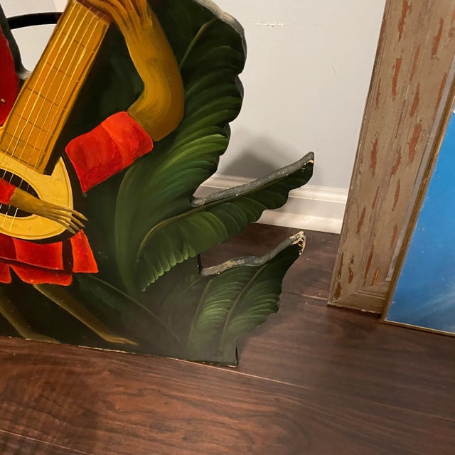 Traditional Vintage Wooden Monkey and Lyre in the Style of Fornasetti Umbrella Stand For Sale - Image 3 of 5