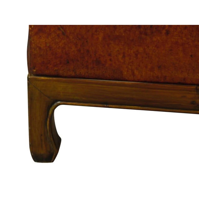 Early 20th Century Vintage Chinese Leather Trunk on Stand For Sale - Image 10 of 10