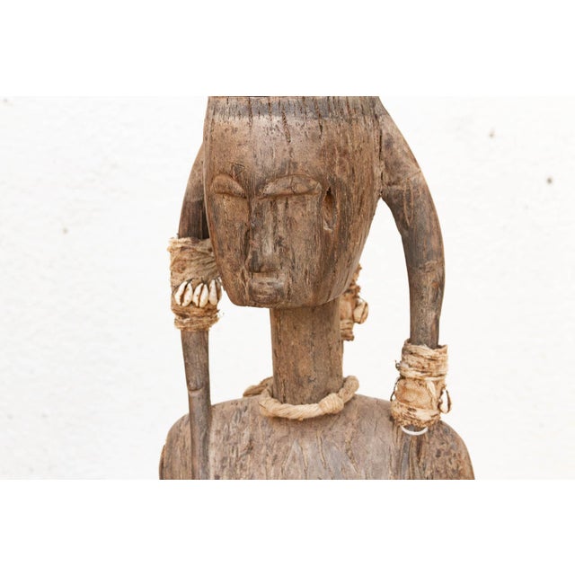 Antique Oxidized Wood African Maternity Figure For Sale - Image 9 of 13