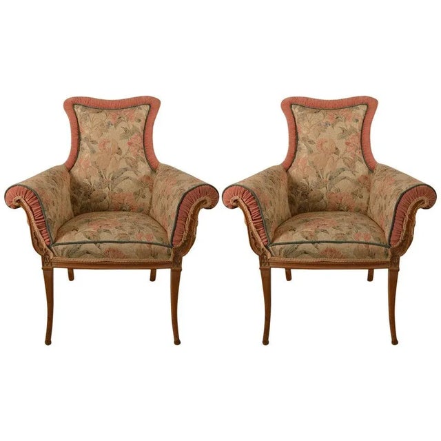 Decorative Chairs Attributed to Grosfeld House - a Pair For Sale - Image 9 of 9