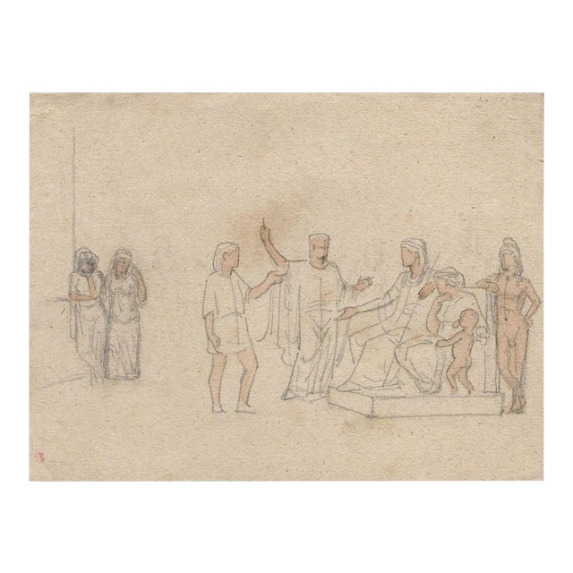 Georges Antoine Rochegrosse - Figures - Drawing - Early 20th-Century For Sale