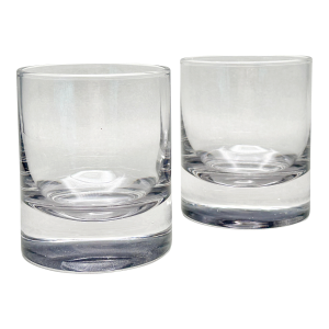 Vintage Pair of Pale Lavender Hued Crystal Cocktail Glasses