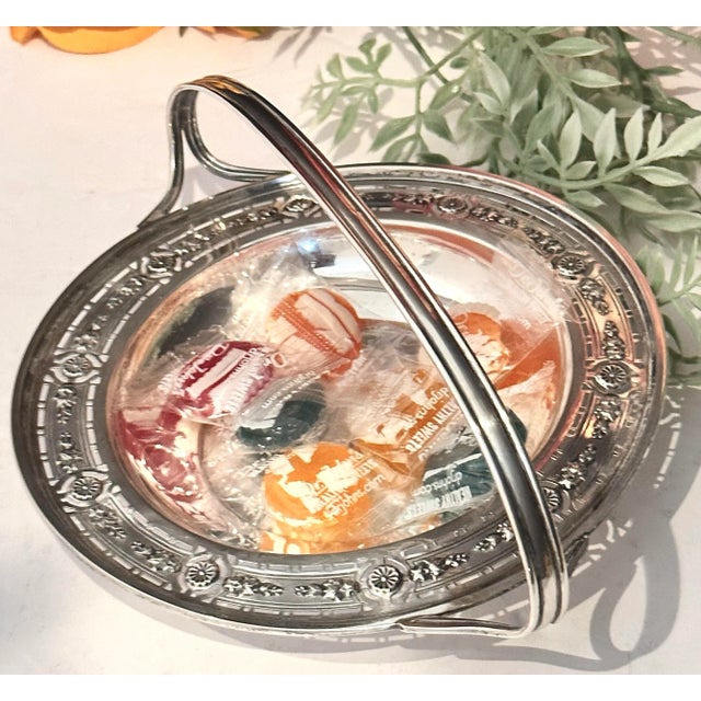 Vintage International Silver Sterling Brides Basket / Handled Candy Dish For Sale In Phoenix - Image 6 of 8