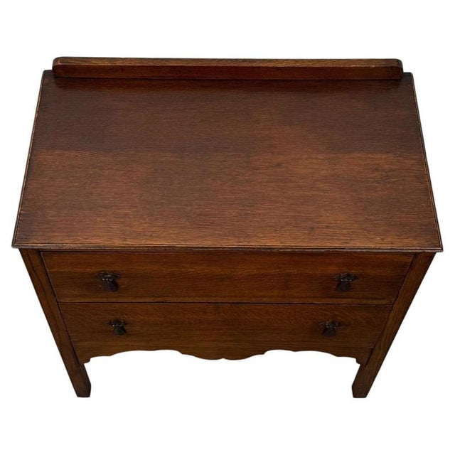 2000 - 2009 Antique 20th Century Golden Oak Chest of Drawers For Sale - Image 5 of 12