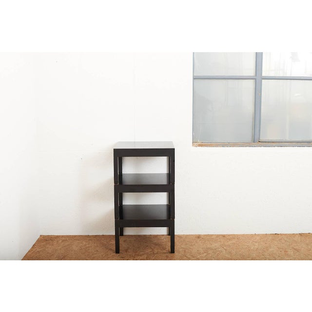 Vintage Nesting Tables in Wood Lacquered Black by Ulrich P. Wieser for Wohnbedarf, 1958, Set of 3 For Sale - Image 9 of 17