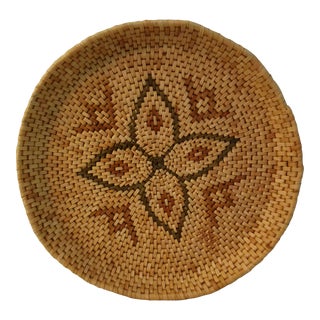 Large 1970s Woven African Circular Basket For Sale