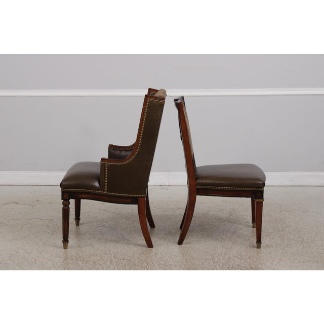 Brown Set of 10 Hickory White French Louis XVI Dining Room Chairs For Sale - Image 8 of 18