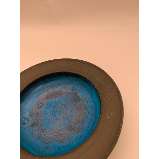Danish Turquoise Ceramic Bowl by Kähler For Sale In New York - Image 6 of 9