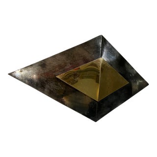1980s Modern Curtis Jere' Wall Lamp Mounted and Illuminated For Sale