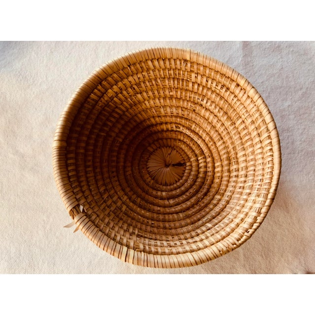 West African Sweet Grass Coil Baskets - Pair For Sale - Image 6 of 11