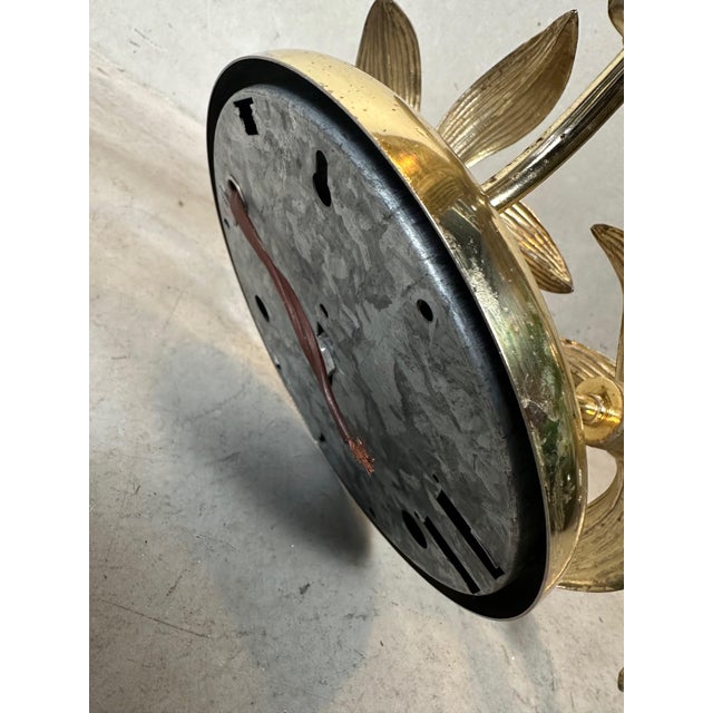 Gold Vintage Hollywood Regency Flower Ceiling Lamp, 1970s For Sale - Image 8 of 9