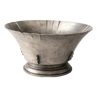 Swedish Art Deco Pewter Bowl attributed to Sylvia Stave for C.G. Hallberg, 1934 For Sale