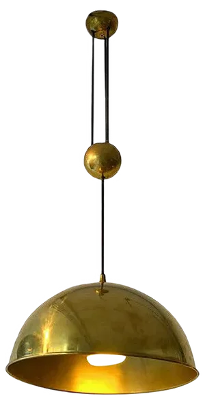 Mid-Century Brass Model Posa Pendant Lamp by Florian Schulz, 1970s