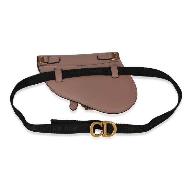 Christian Dior Pink Calfskin Saddle Belt Pouch For Sale - Image 4 of 4