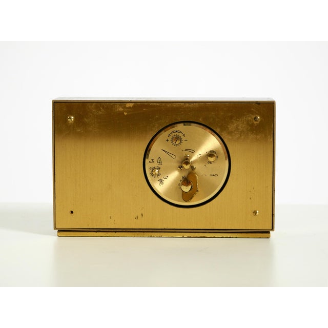 Small and Mechanical Swiza 8 Table Clock in Brass with an 8-Day Movement, 1960s For Sale - Image 12 of 15