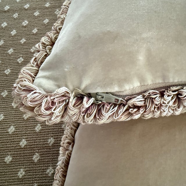 Mid 20th Century Vintage Geometric Design Needlepoint Pillows For Sale - Image 5 of 6