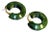 Green Marbelized Bakelite Hoop Earrings For Sale