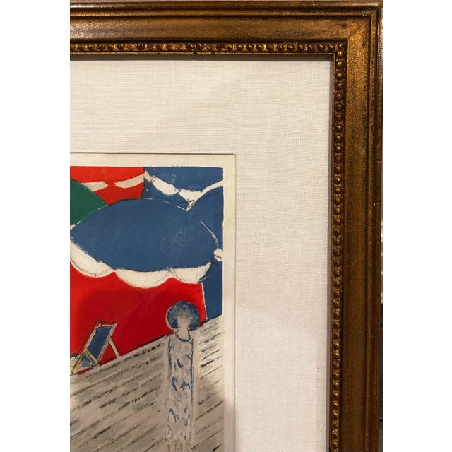 Paper 1970s Jean-Pierre Cassigneul - Signed Original LIthograph - Les Planches De Deauville For Sale - Image 7 of 11