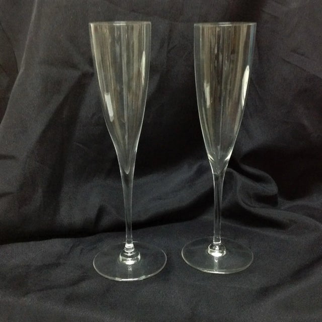 1980s 1980s Baccarat Dom Perignon Champagne Flutes- a Pair For Sale - Image 5 of 9