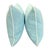 Pair of Indoor/Outdoor Aqua Lumbar Pillows With White Contrast Welt For Sale - Image 4 of 8
