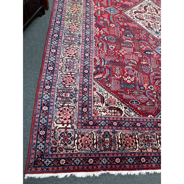 Islamic 8ft 2in × 11ft 10in Josheghan Hand Knotted Iranian Jewel Tone Rug For Sale - Image 3 of 13
