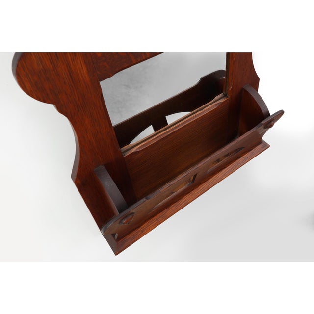 Art Nouveau Letter Holder in Oak, France, 1910s For Sale - Image 9 of 12