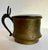 Glass Antique Brass Shaving Mug With Milk Glass Liner & Silver-Toned Shield Cartouche For Sale - Image 7 of 11