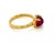 Tiffany & Co. Picasso Rubellite Sugar Stacks 18k Yellow Gold Ring - Size 4 For Sale In Miami - Image 6 of 9