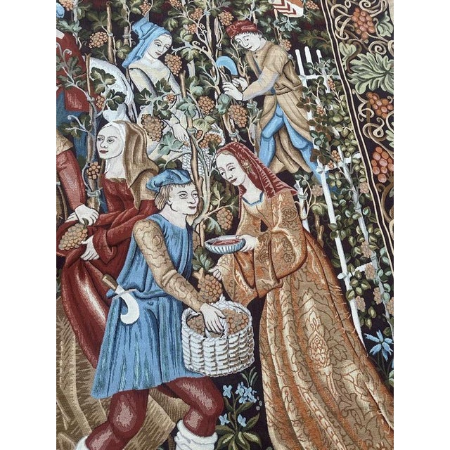 Aubusson Style Jacquard Tapestry, 1980s For Sale - Image 10 of 18
