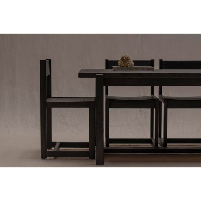 Minimalist Dining Set by Hugo Svensson for Bjärnums Möbelfabrik, 1960s, Set of 5 For Sale - Image 10 of 17