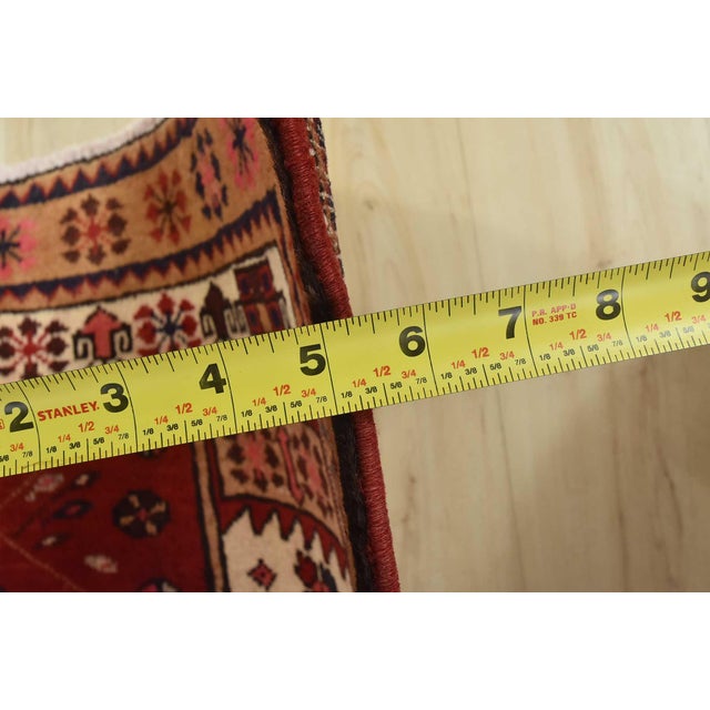 Luri Runner 3’6” X 10’8” Red Wool Vintage Tribal Hand-Knotted Oriental Rug For Sale - Image 13 of 15