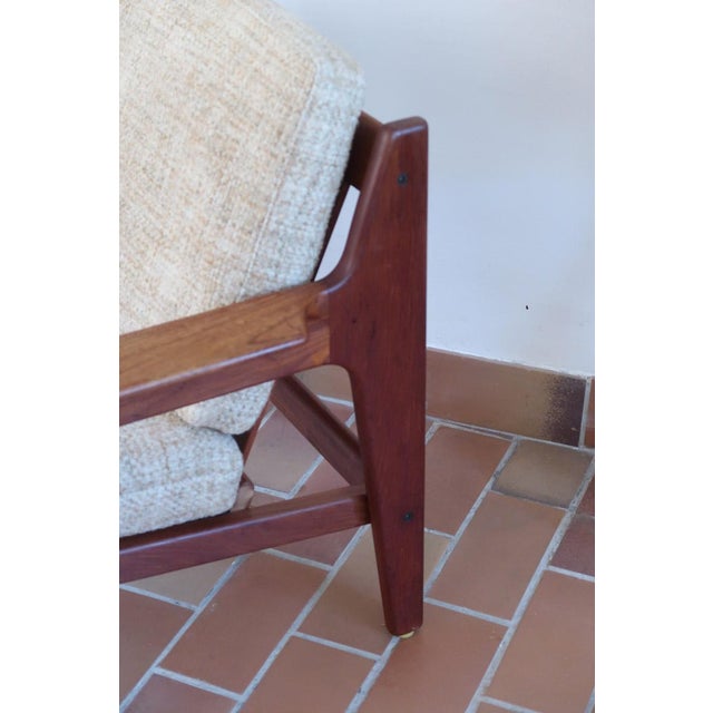 Scandinavian Teak Lounge Chair with Slatted Back, 1960s For Sale - Image 4 of 12