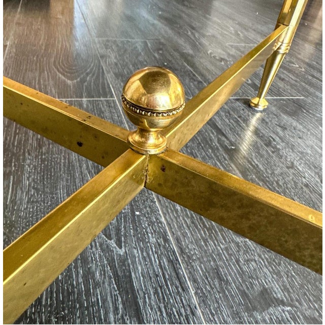 1960s Vintage Side Table in Bronze, Brass and Onyx, Italy, 1960s For Sale - Image 5 of 10