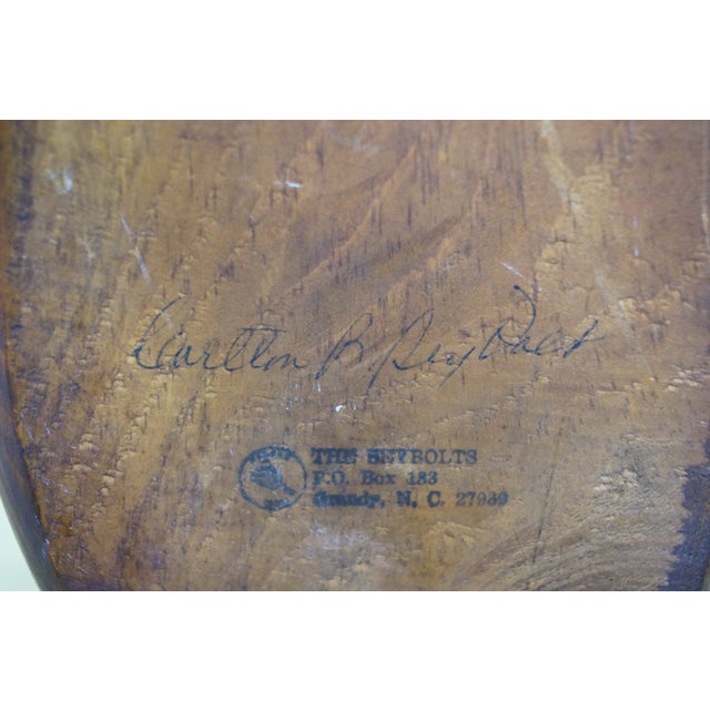 Vintage Carlton B. Seybolt Grandy Nc Hand Carved Cedar Canvasback Hen Duck Decoy For Sale - Image 11 of 14