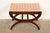 English Kindel Furniture Regency Carved Mahogany Curule Vanity Bench or Stool For Sale - Image 3 of 12