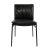 Beautiful top grain black leather dining chair. Solid and sturdy black iron frame and legs with double seat cushion and...