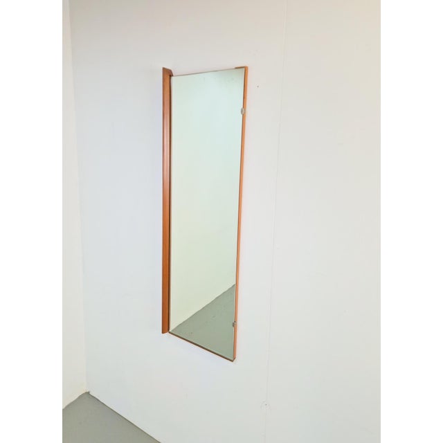 Mid-Century Scandinavian Rectangular Teak Mirror, 1960s For Sale - Image 4 of 14