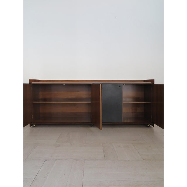 Afra & Tobia Scarpa Wooden and Leather Artona Sideboard by Afra & Tobia Scarpa for Maxalto, Italy, 1970s For Sale - Image 4 of 18