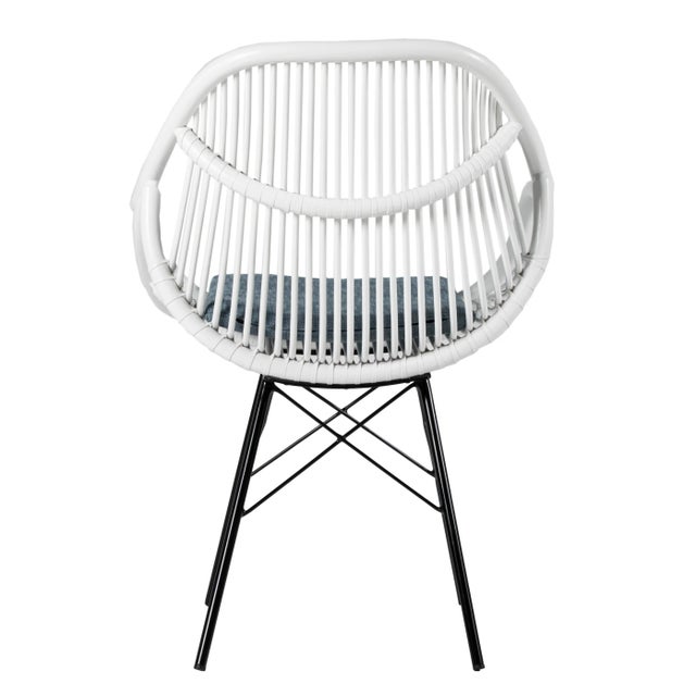 David Francis Stockholm Chair, White For Sale - Image 4 of 6