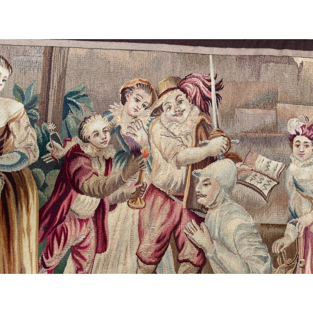 19th-Century French Wool & Silk Tapestry For Sale - Image 10 of 11