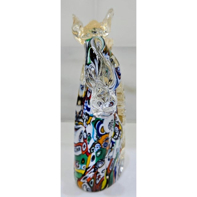 Murano Millefiori Glass Horse Head Sculpture by Serenella For Sale - Image 4 of 8
